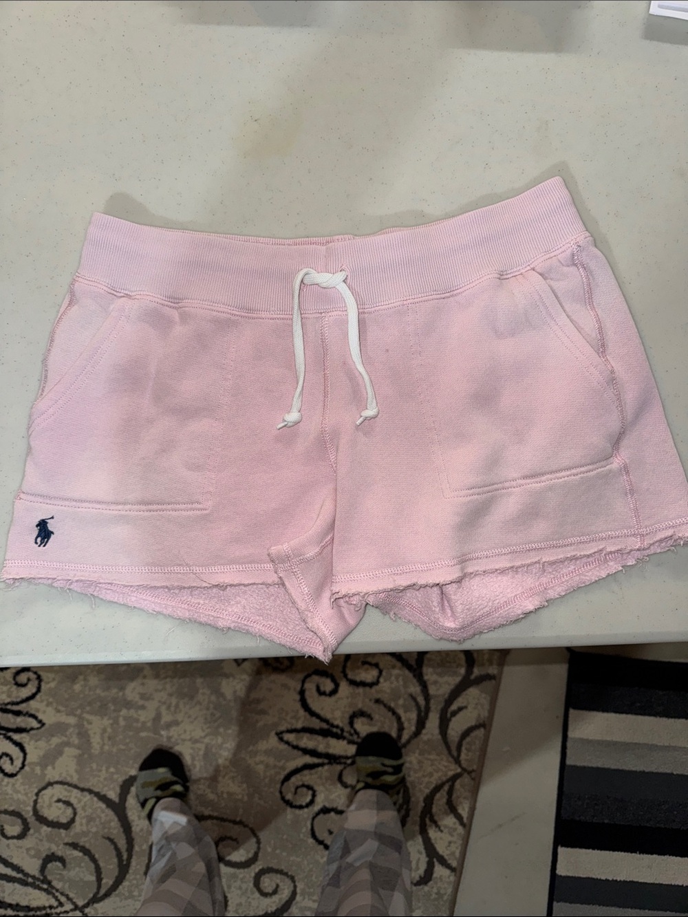 Pink Women's Pull-On Lounge Shorts with Drawstring
